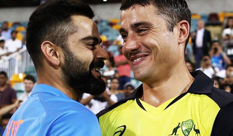 Michelle Johnsocomes up with hilarious caption about Stoinis and Kohli`s picture