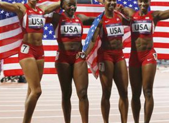 Athletics - U.S. women scorch to relay record