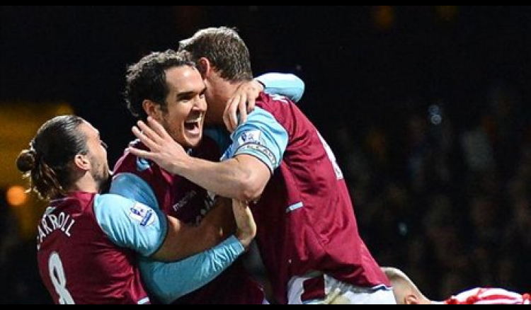 West Ham draws 1-1 with Stoke City in their Premier League tie