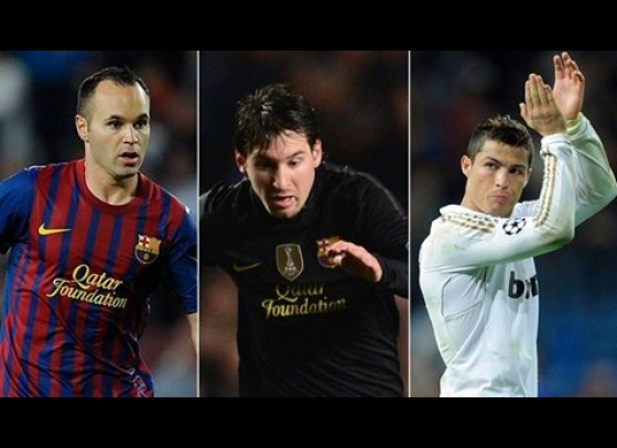 Messi, Iniesta and Ronaldo in fray for 2012 FIFA Ballon dOr