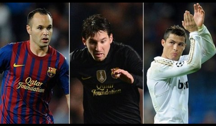 Messi, Iniesta and Ronaldo in fray for 2012 FIFA Ballon dOr