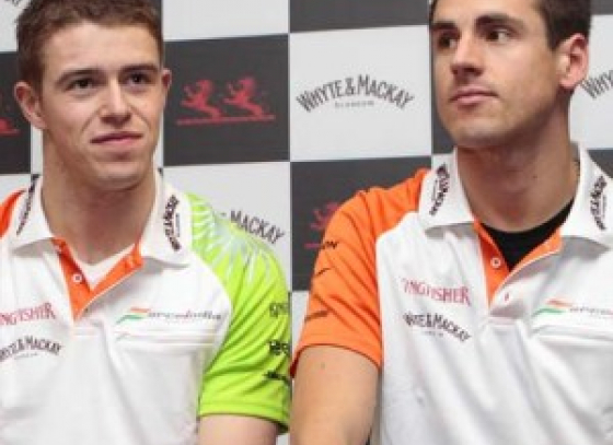 Sutil and di Resta will be cautioned by Force India for collision at Chinese GP