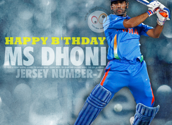 Happy B'thday captain cool Mahendra Singh Dhoni