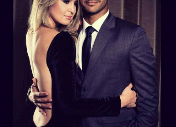 JP Duminy with his wife