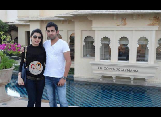 Gautam Gambhir with his wife Natasha