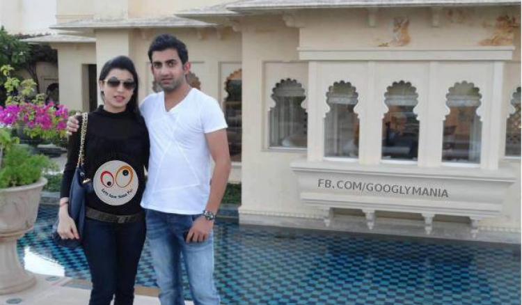 Gautam Gambhir with his wife Natasha