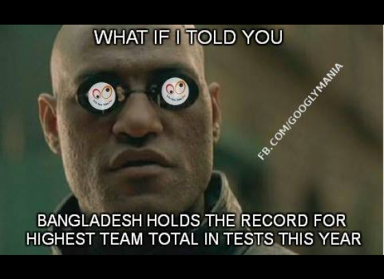 Bangladesh holds records for Highest Team total in Test