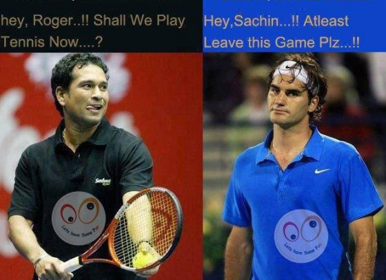 Sachin Tendulkar trolled Roger Federer
