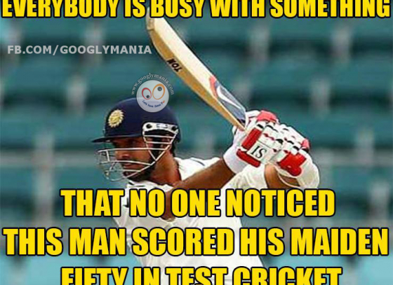 Ajinkya Rahane Scored his maiden fifty in test Cricket