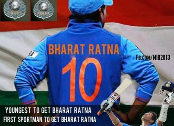 Sachin Tendulkar confered with Bharat Ratna