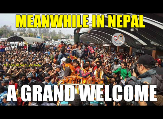 A Grand Welcome for Nepal Cricket Team