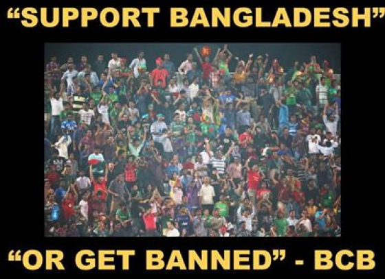 Bangladeshis banned from flying rivals flags
