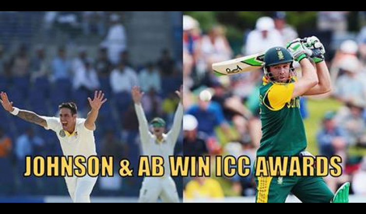 Mitchell Johnson and AB de Villiers win top ICC awards