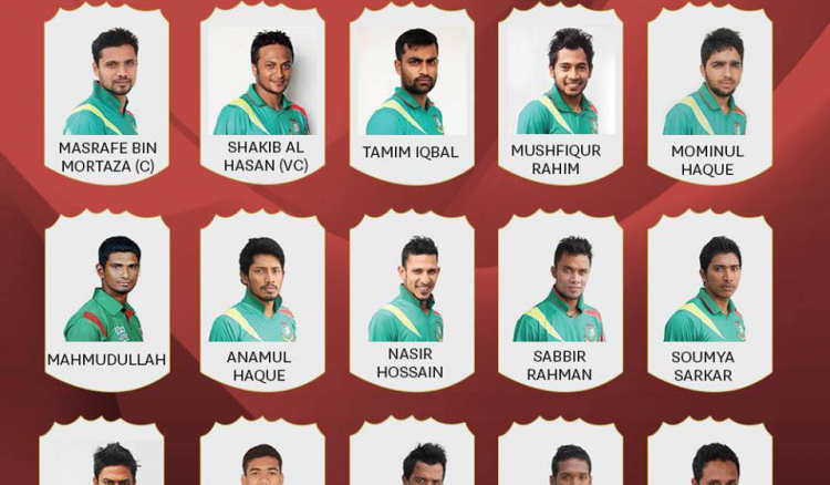 Bangladesh announces 15 Member squad for World Cup 2015