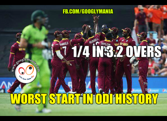 CWC15: Pakistans 1/4 Worst Start in History of ODIs