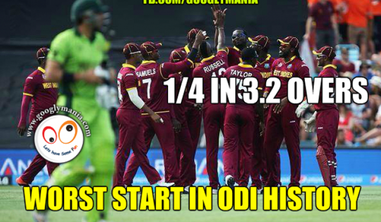 CWC15: Pakistans 1/4 Worst Start in History of ODIs