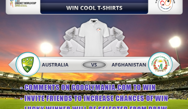 Predict Winner of The Match-26, Australia vs Afghanistan and Win Cool T-Shirt