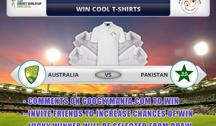 Predict Winner of The Quarter Final-3, Australia vs Pakistan and Win Cool T-Shirt