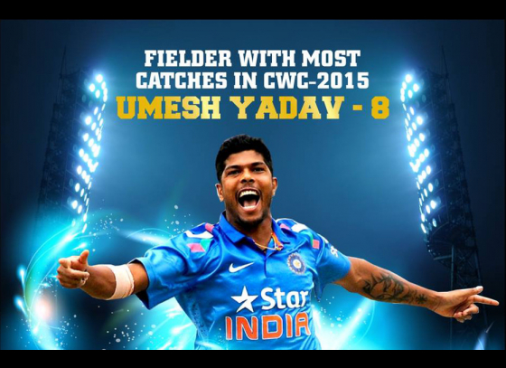 Top 10 Players with Most Catches in ICC World Cup 2015