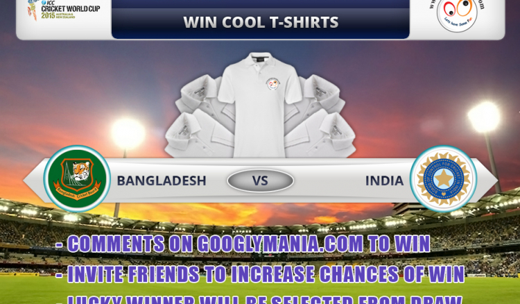 Predict Winner of The Quarter Final-2, India vs Bangladesh and Win Cool T-Shirt