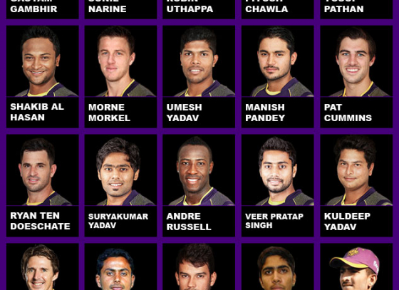 Team Kolkata Knight Riders IPL 2015