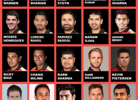 Team Sunrisers Hyderabad IPL 2015