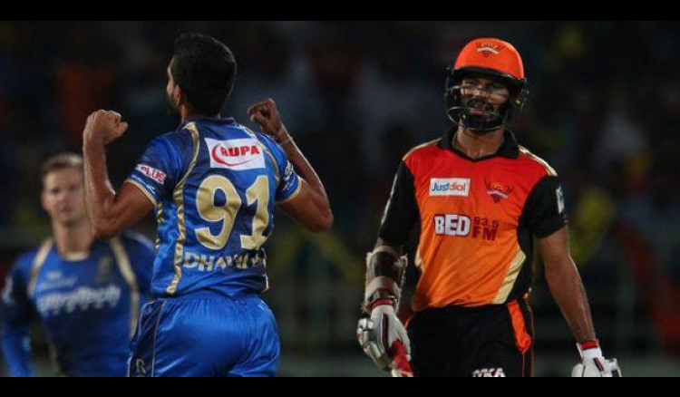 Royals to field against Sunrisers Hyderabad