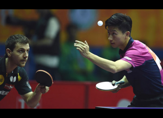 China vs world at table tennis worlds men's singles