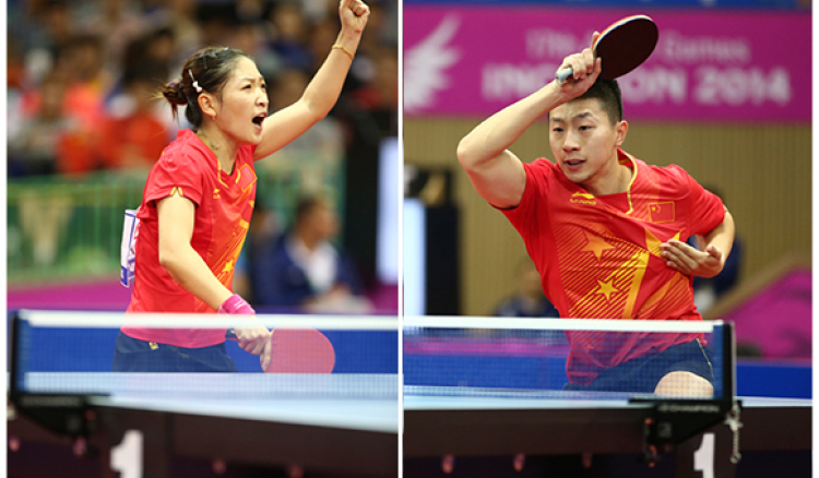 China secures men's, women's singles golds at TT worlds