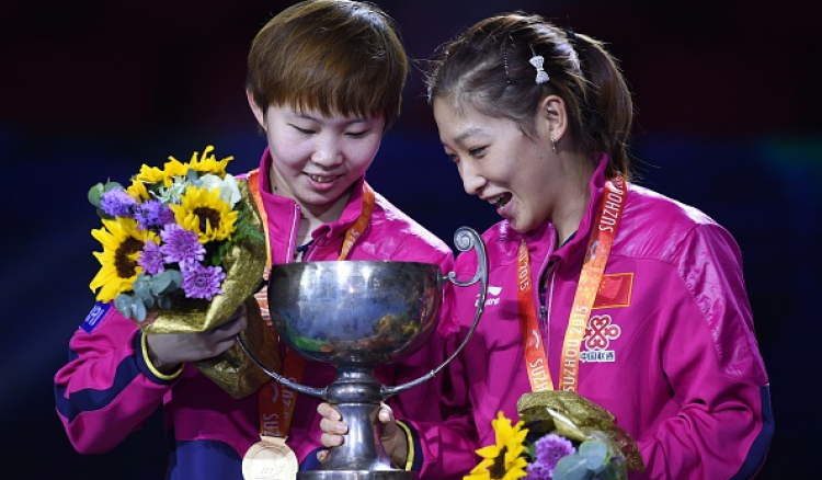 Liu-Zhu wins women's doubles title at TT worlds