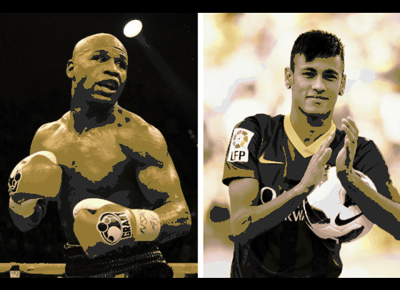 Neymar pays tribute to boxer Mayweather after win
