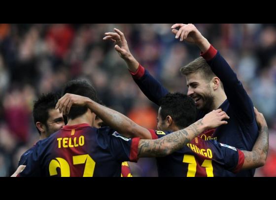 Pique delighted with Barcelona win
