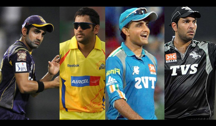 Captains with most no. of IPL matches