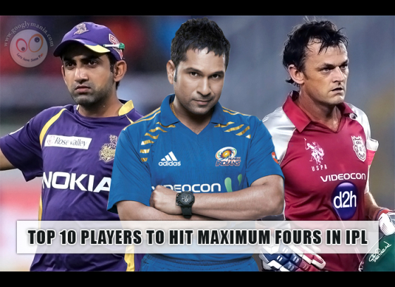 Top 10 Players to Hit Maximum Fours in IPL