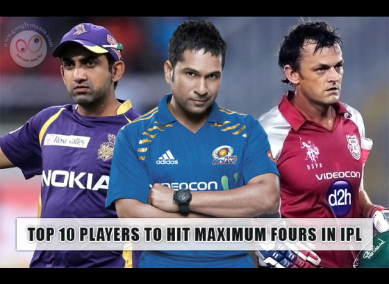Top 10 Players to Hit Maximum Fours in IPL