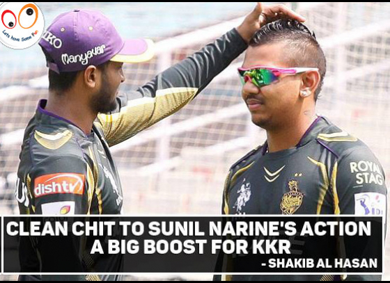 Narine's clearance huge relief for KKR: Shakib