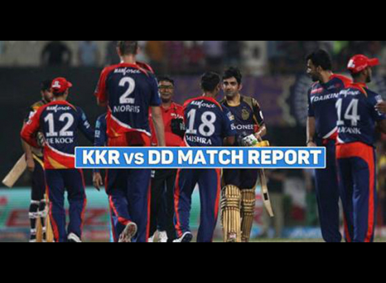 KKR overwhelm Delhi Daredevils by 9 wickets