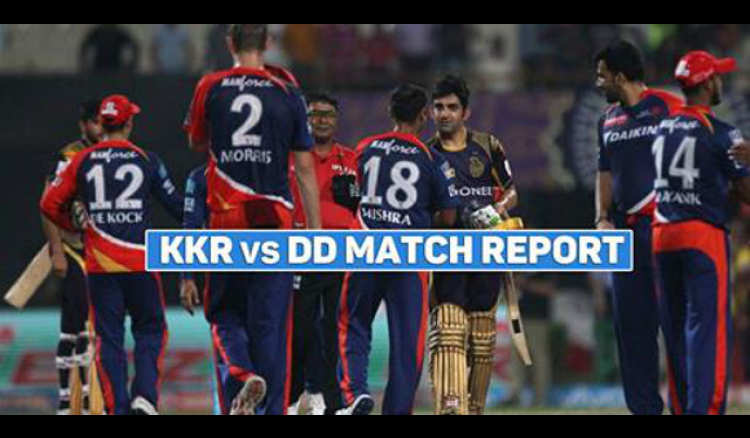 KKR overwhelm Delhi Daredevils by 9 wickets